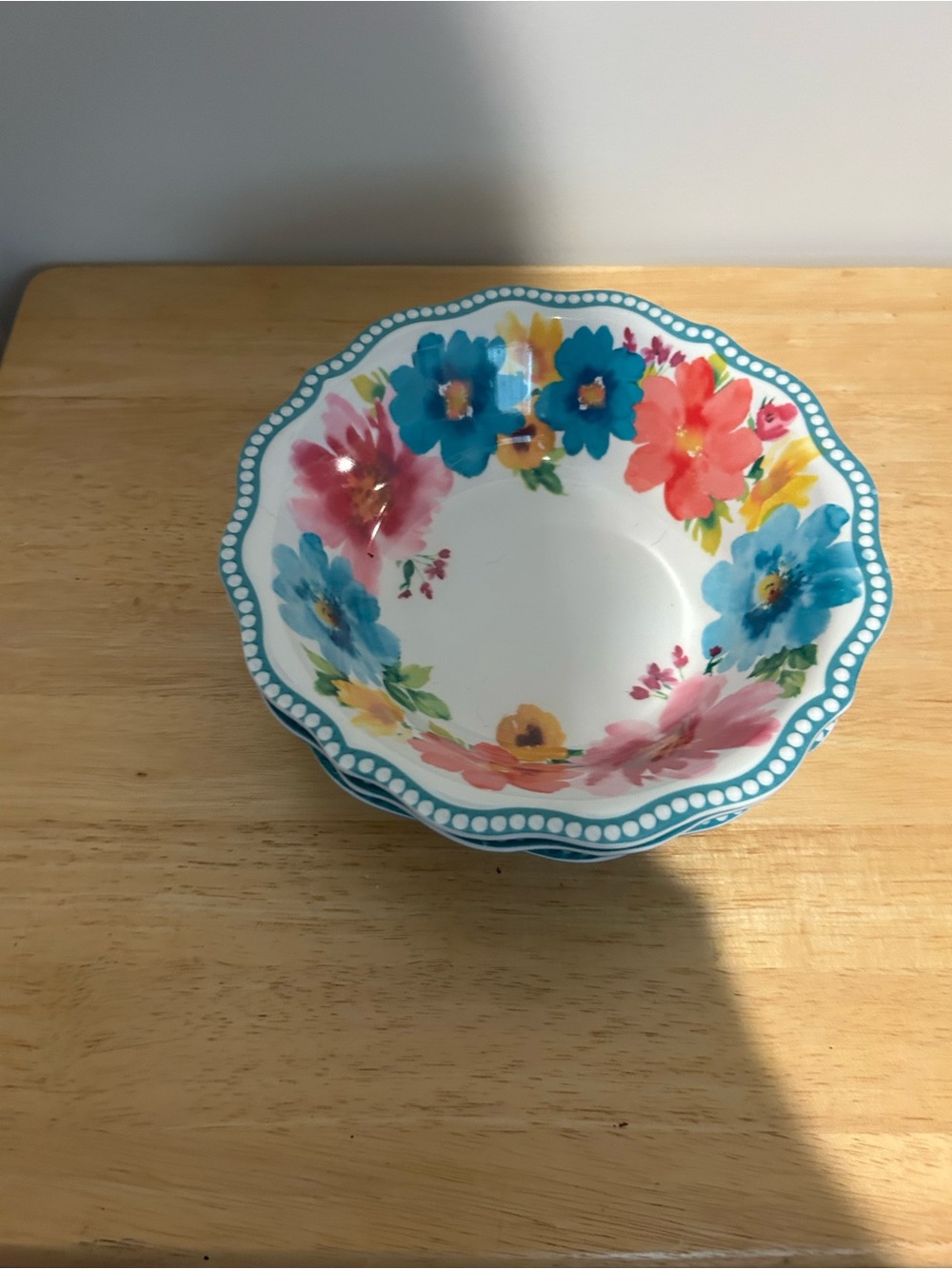 The pioneer woman breezy blossoms melamine cereal bowls